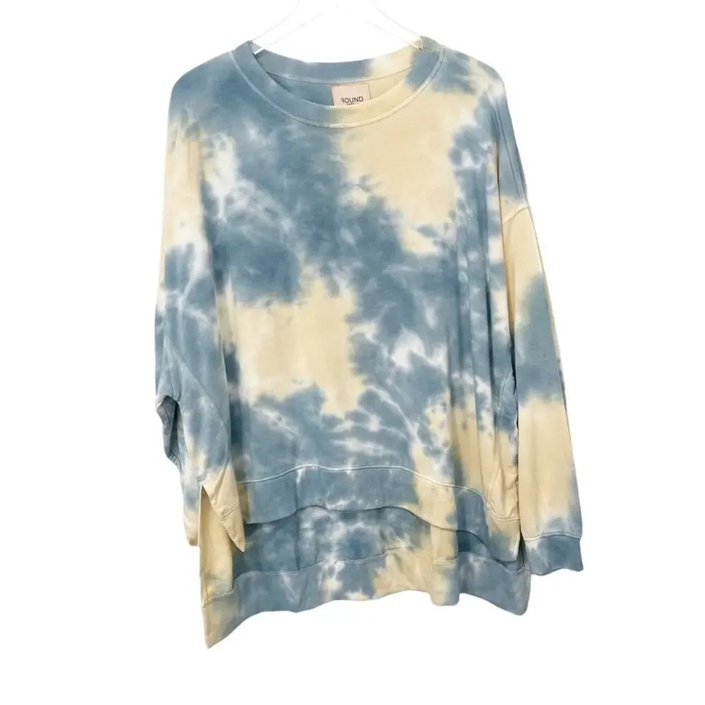 NWT FOUND Tie‎ Dye Pullover Sweatshirt Top size Large